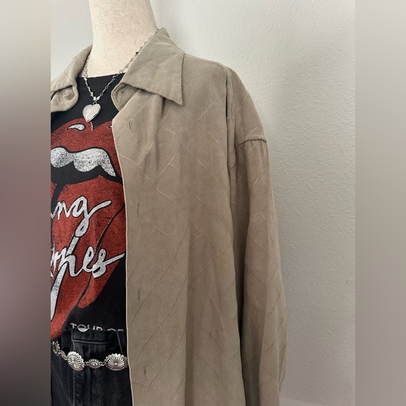 Vintage Faux Suede Stitch Shirt - Picture 2 of 3